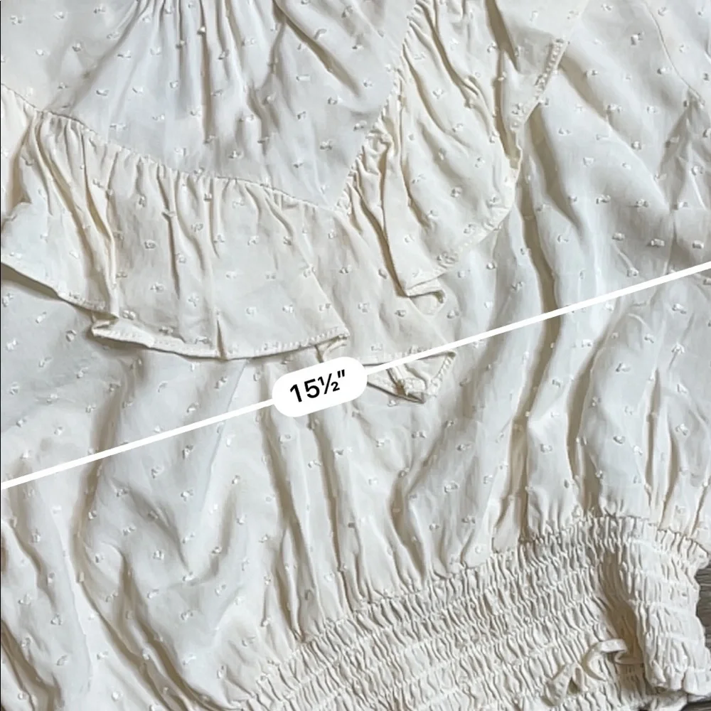 Wild fable cream speckled ruffle peasant blouse - Picture 4 of 5